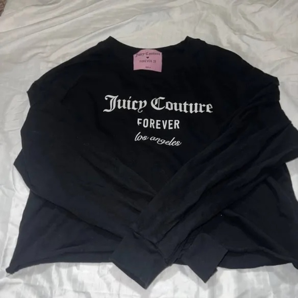 Forever 21 Juicy Plus Size Couture LA long sleeve crop